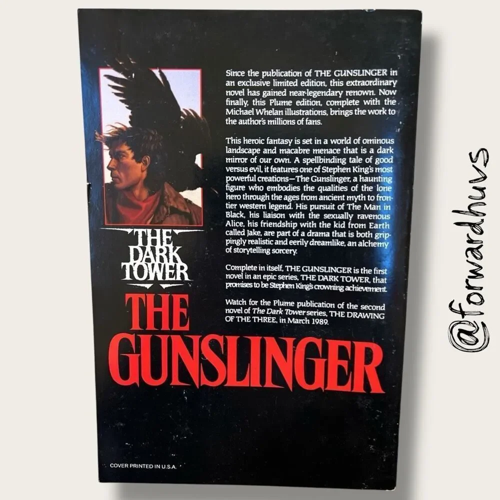 The Dark Tower: The Gunslinger – King – Plume First Printing 1988 – Color Illust